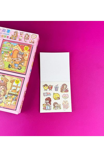 Gift Moda Cute Girl Sticker Notebook
