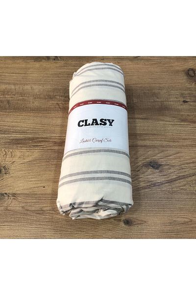 Clasy Double 100% Cotton Ranforce Fitted Sheet + 2 Pillowcases 160 X 200