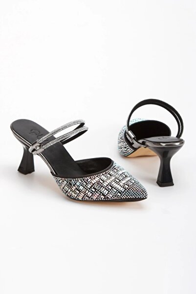 Satenora شبشب زفير بكعب حجري