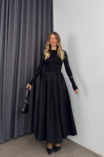 Sue Store Φόρεμα Poplin Model Black Bell