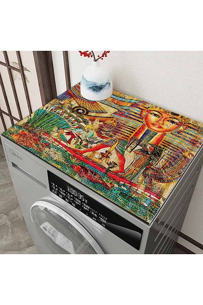 Else Dekor Drying Refrigerator - Washing Machine Cover, Liquid Proof, Non-Slip, Washable