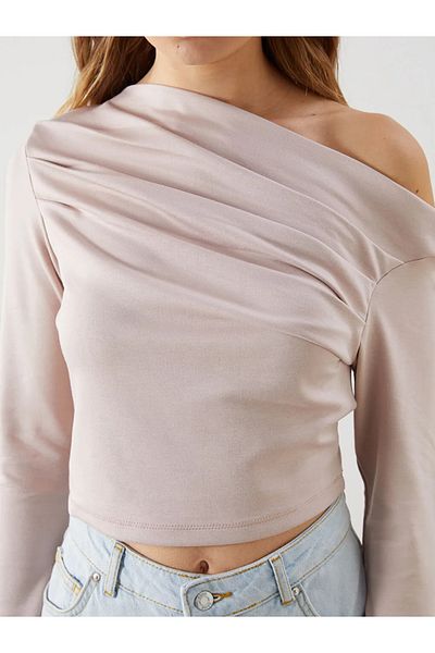 LC Waikiki Γυναικείο κορμάκι XSIDE Black Boat Neck