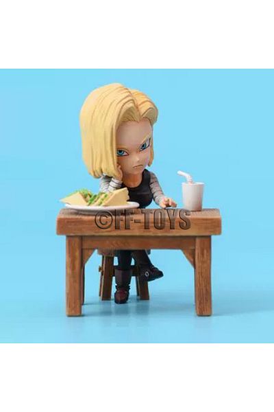 Choice Android 18 no box Dragon Ball Z Vegeta Figure Son Goku eating 8cm Pvc Action Figures Collection Mode