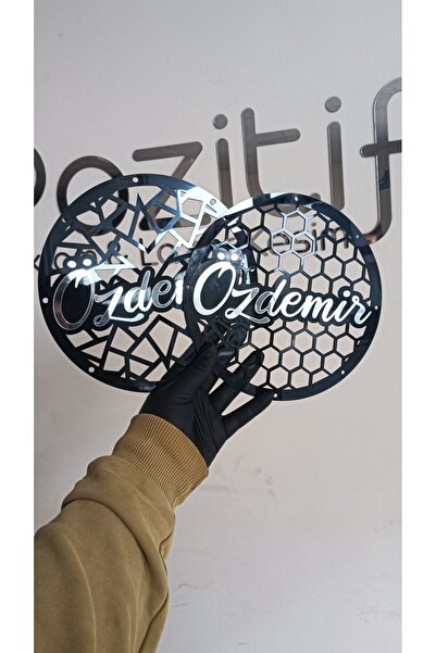 Home 20cm Midrange Kapağı Kişiye Özel Yazılı Dayanıklı Pleksi Midrange Kapağı Parlak Gümüş