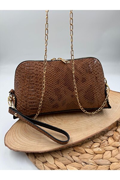 ONSTAR BAGS Handbag and Shoulder Chain Cross Strap Anakonda Pattern Gift Bag