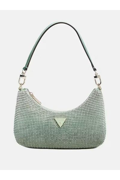 Guess ZALINA MINI TOP ZIP Geanta Stone Forest 23x14x4 cm