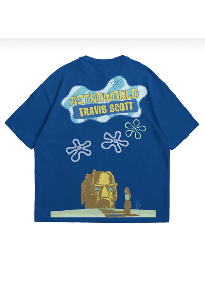 TRENDPUNKY تي شيرت مطبوع من أستروورلد ترافيس سكوت