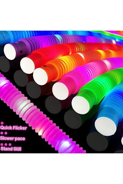 Generic LED Pop Pipes Fidget Toy (12 PCS) - Kannove