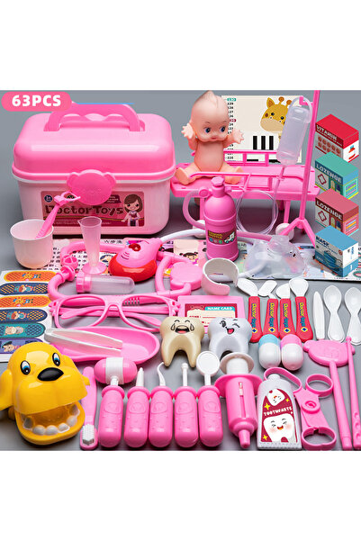 Choice 63pcs Children Doctor Play Set Simulation Nurse Toy Doctor Accessories for Kids Home Play Toys Docto