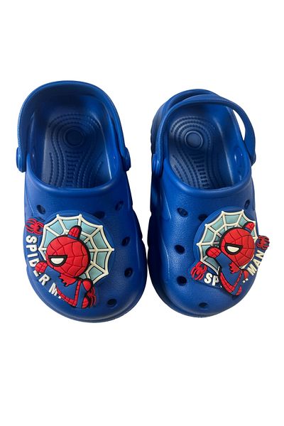 Baby DS Blue Spider Man Statistic Slippers - Two Stripes
