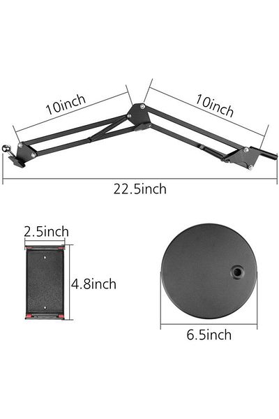 AWH Overhead Phone Mount Stand, 360° Adjustable, Desktop Tablet & Phone Holder, iPad Compatible
