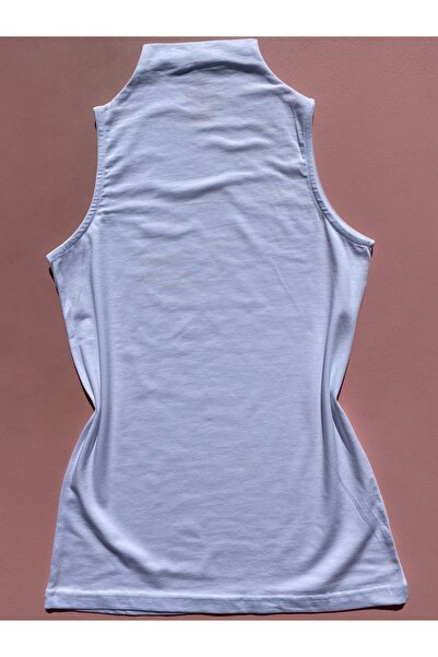 LEYNA BUTİK Γυναικείο μαύρο, λευκό και μπλε Modal βαμβακερό ζιβάγκο ύφασμα 3 σε σώμα