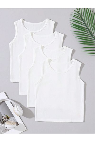 elmas kids Tricou pentru băiat, 100% bumbac, pachet de 4