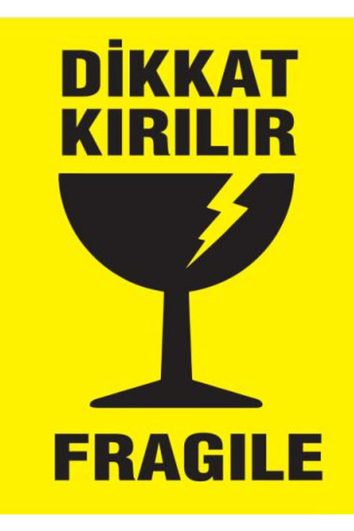 izmir Bitpazarı 100 komada OPAZANJE LOMLJIVO Oznaka za slanje - Žuta / Crna (...