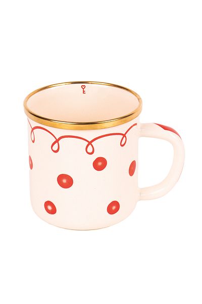 EMAYlab كوب مينا بطابع عيد الميلاد من Merry Dots