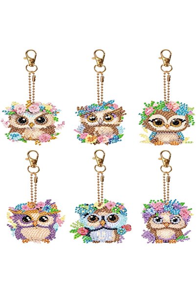 Choice1 YSK169 12/6/5 Piece/set DIY Faux Diamond Painting Art Keychain Kit Ha...