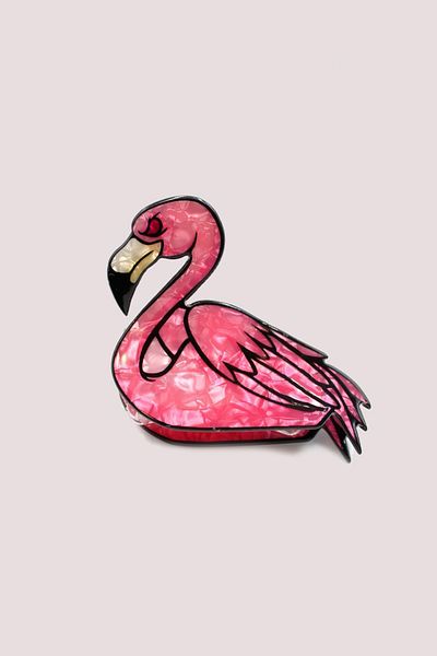 New Obsessions Flamingo Acetate Latch Buckle