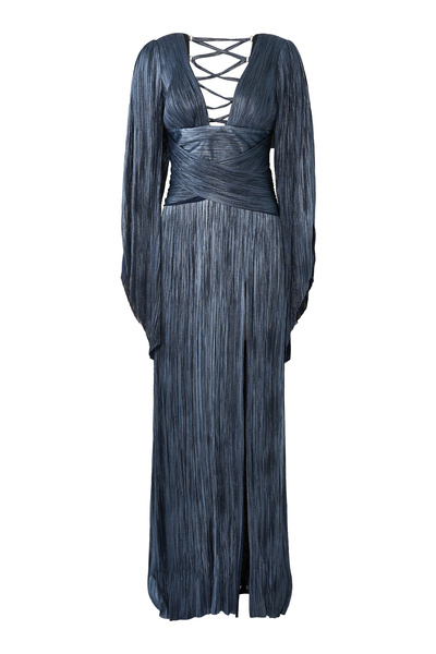 Maria Lucia Hohan فستان ألانا ماكسي - أزرق غامق
