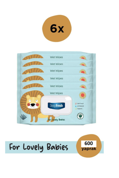 Deep Islak Mendil Lovely Babies Aslan 6 x 100 Yaprak