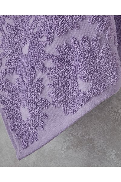 English Home Πετσέτα προσώπου Λιλά 50x80 cm Flower Touch Cotton Jacquard