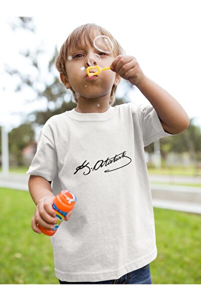 Butik TRIOCĂ CU GÂRĂ DE BICICLETA PENTRU COPII, 100% BUMBAC, CU IMPRIMARE AUTOGRAFĂ K.ATATÜRK