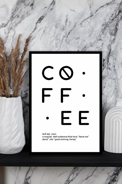 Tasarım Depom Masă din MDF cu aspect de ramă tematică cafea