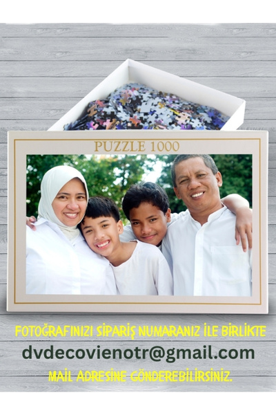 DECOVIENO 1000 Parça Kişiye Özel Fotoğraflı Puzzle, Kişiye Özel Puzzle 1000 Parça Yapboz Puzzle (68CM X 48CM)