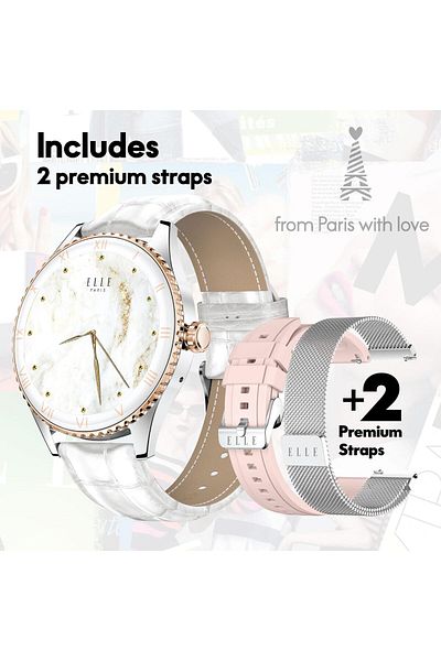 ELLE Soleil Women’s Smartwatch 1.19'' AMOLED, Bluetooth Calling, Multilingual, IP68, Fitness, iOS/Android