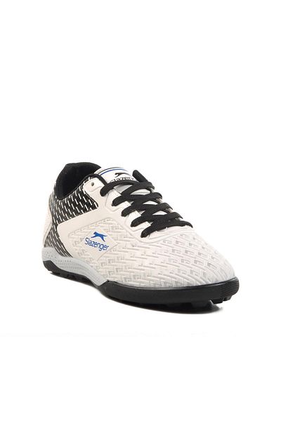 Slazenger Cycle G Astroturf alb-negru pantofi de câmp Astroturf pentru copii