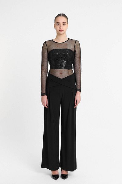Laranor Glitter Mesh Blouse 25L8007