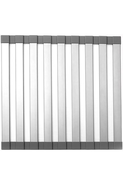 fulina Stainless Sink Rack,Foldable,Rollable,9 stainless steel pieces,For sink cover, camping sink mat