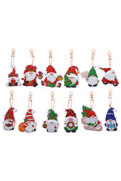 Choice YSK124 مجموعة من 12 قطعة من سلاسل مفاتيح ندفة الثلج الماسية، يمكنك صنع...