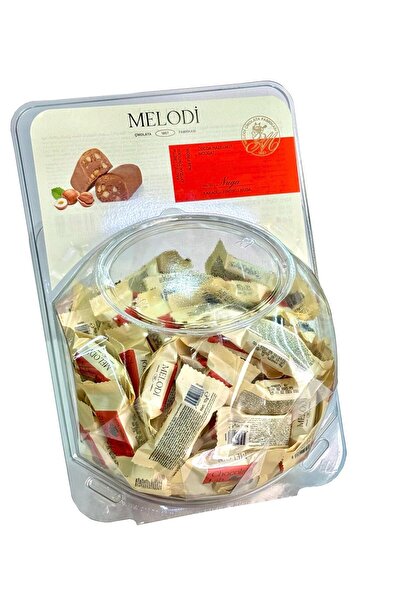 Melodi Çikolata Kakaolu Fındıklı Mini Nuga 1 KG (100 Adet)