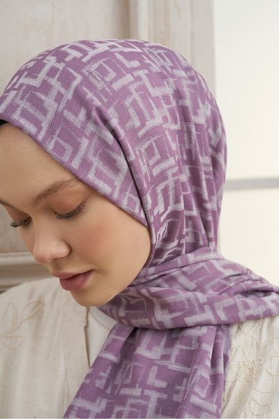ARMANDA Alize Series Square Pattern Shawl - Black