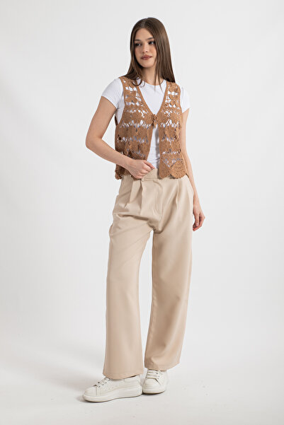 Hatun Atila Дамски акрилен елек Hatunatila Suzene Mink - 5158