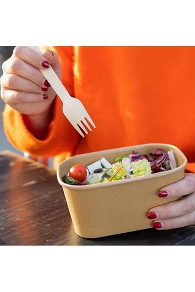 co arma 40-Piece Wooden Forks Set, Lightweight, Eco-Friendly, Biodegradable