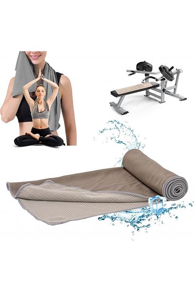 Generic Generic fitness towel, microfiber, gray, 90 x 30 cm