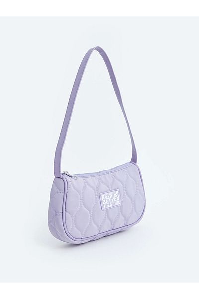 LC Waikiki Lcw Accessories Lilac Printed Baguette Bag for Girls