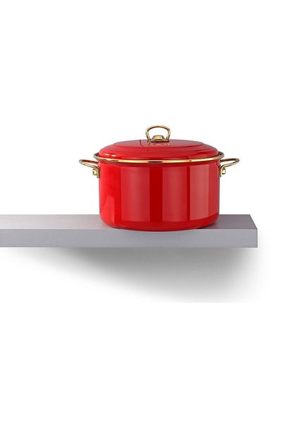 Bonera Red Enamel 18 Pots