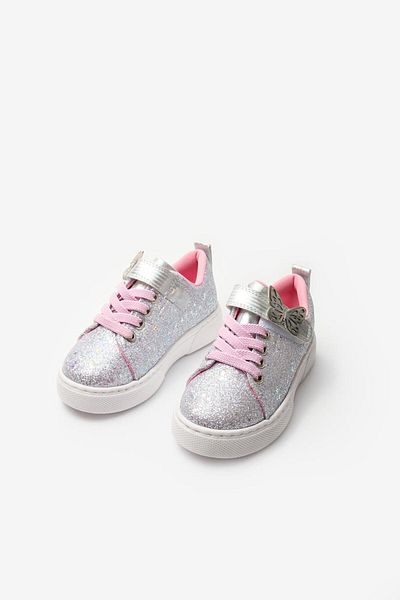 Le Mabelle Silver Butterfly Detailed Girl's Sneakers
