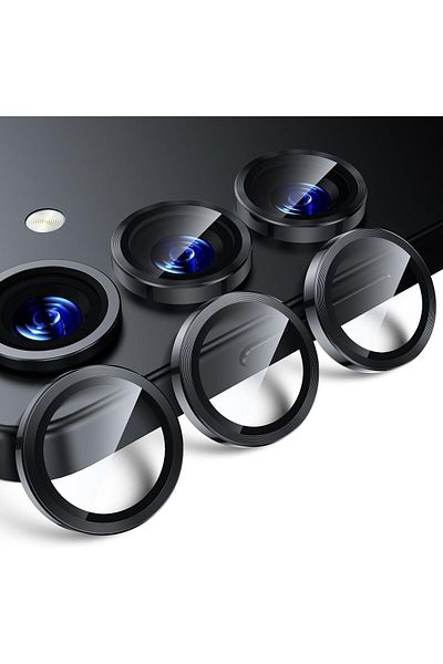 AWH Camera Protection for Samsung Galaxy S25, 9H Hardness, Military Grade Drop Protection(Black)
