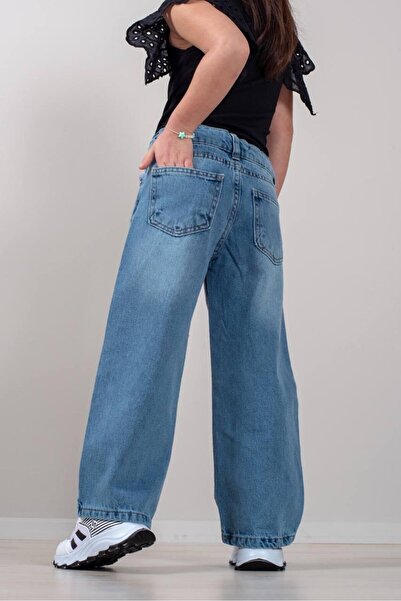 cgboutiquestylekids Taş Detaylı Kız Çocuk Jean Kot Pantolon