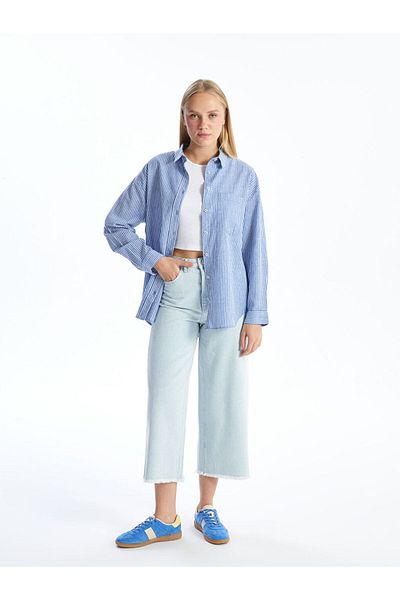 LC Waikiki Pantaloni de damă în jean Wideleg