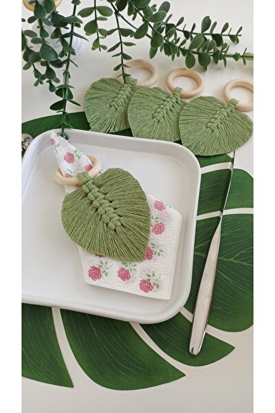 BOHONEST 4 Pieces Handmade Macrame Napkin Ring