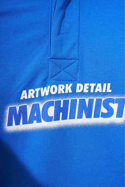 Machinist Ανδρικό μπλουζάκι με γιακά μπλε πόλο μεγάλου μεγέθους - Εκτύπωση με σωλήνες αντίθεσης