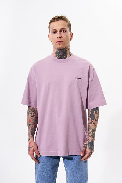 Machinist Ανδρικό μπλουζάκι Basic Cotton Oversize Pink