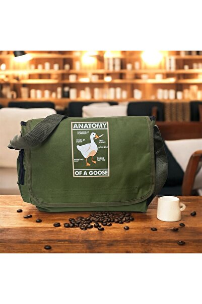 Moda West Duck Anatomy Baskılı Su Geçirmez Geniş İç Hacimli Suluk Cepli Unise...