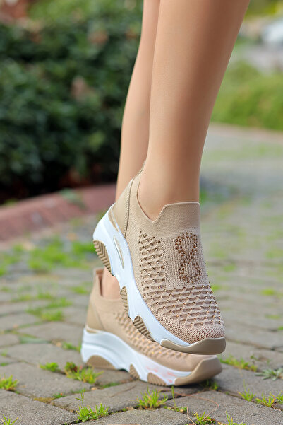 kajal ayakkabı DNR 203 Πλεκτά Πλεκτά Περίσταση Παπούτσια με Λεπτομέρεια