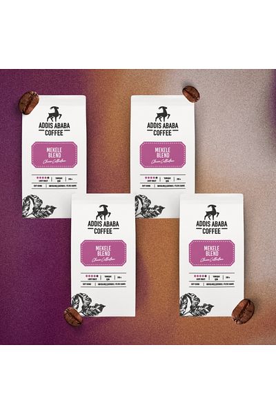 Addis Ababa Coffee Mekele Blend Coffee - 250 Gr.X 4 Advantageous Package (1000 Gr.)