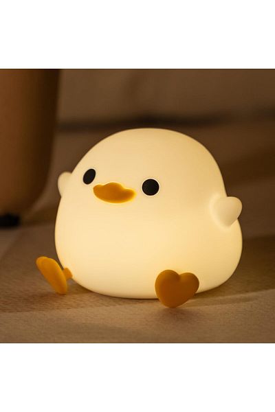 AWH Dodo Duck LED Night Light, Cute Silicone Touch Sensor Bedside Lamp for Bedroom